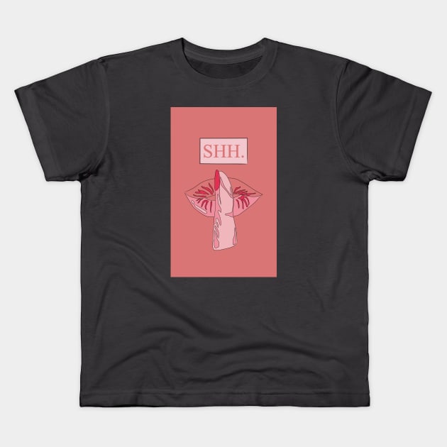 Shh Please Stop Talking Hot Vibes Kids T-Shirt by Cottonbutton